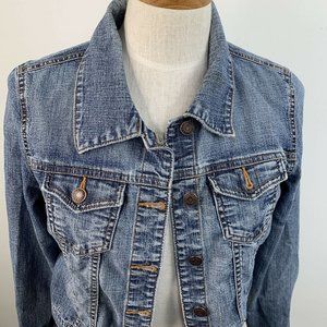 Old Navy Stretch Womens Blue Jeans Crop Jacket S
